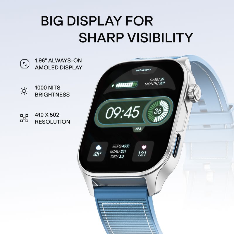 boAt Ultima Vogue 2 AMOLED Smart Watch, Type-C Charging - Image 6