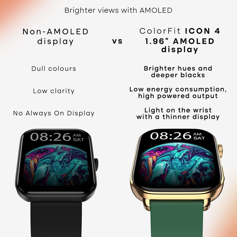 Noise Icon 4 with Stunning 1.96'' Display, Metallic Finish, BT Calling Smartwatch (Forest Green Strap, Regular) - Image 5