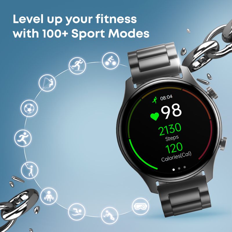 Fastrack Revoltt FR2 Pro Smartwatch (Rose Gold, Free Size) - Image 5