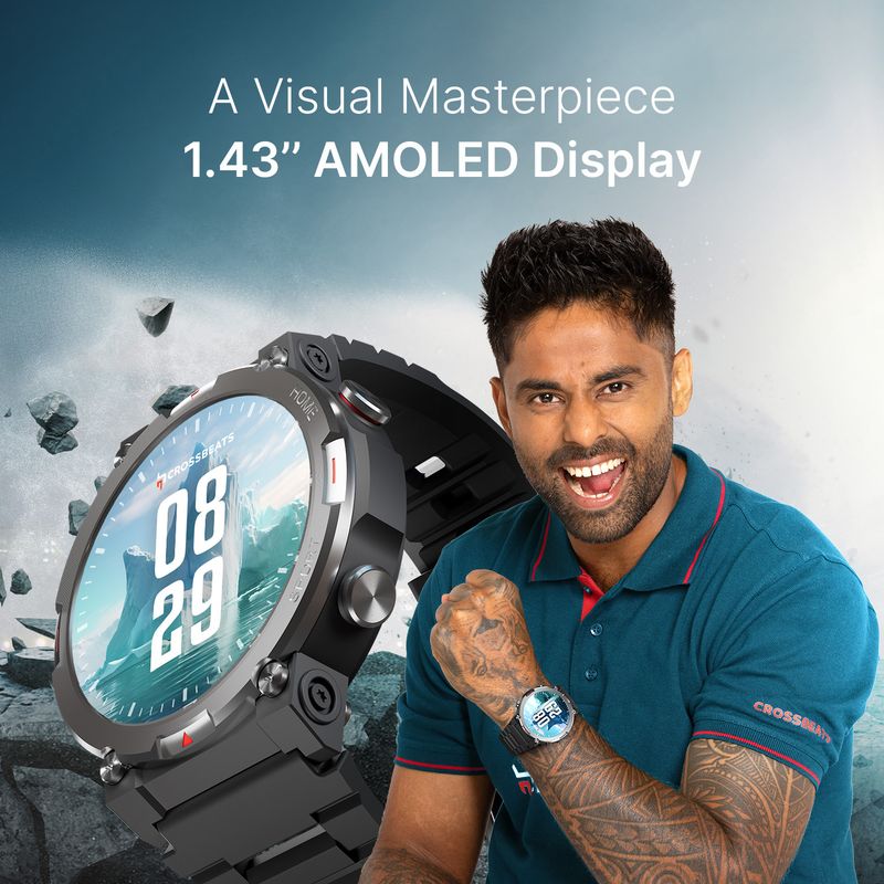 CrossBeats Everest 2.0 1.43" Display Bluetooth Calling Rugged - Image 4
