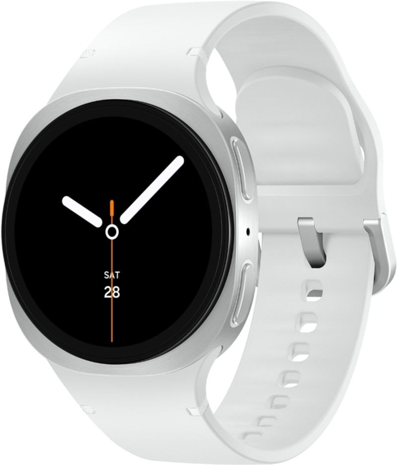 Samsung Galaxy Watch8 (40mm, Bluetooth) White Strap, Small