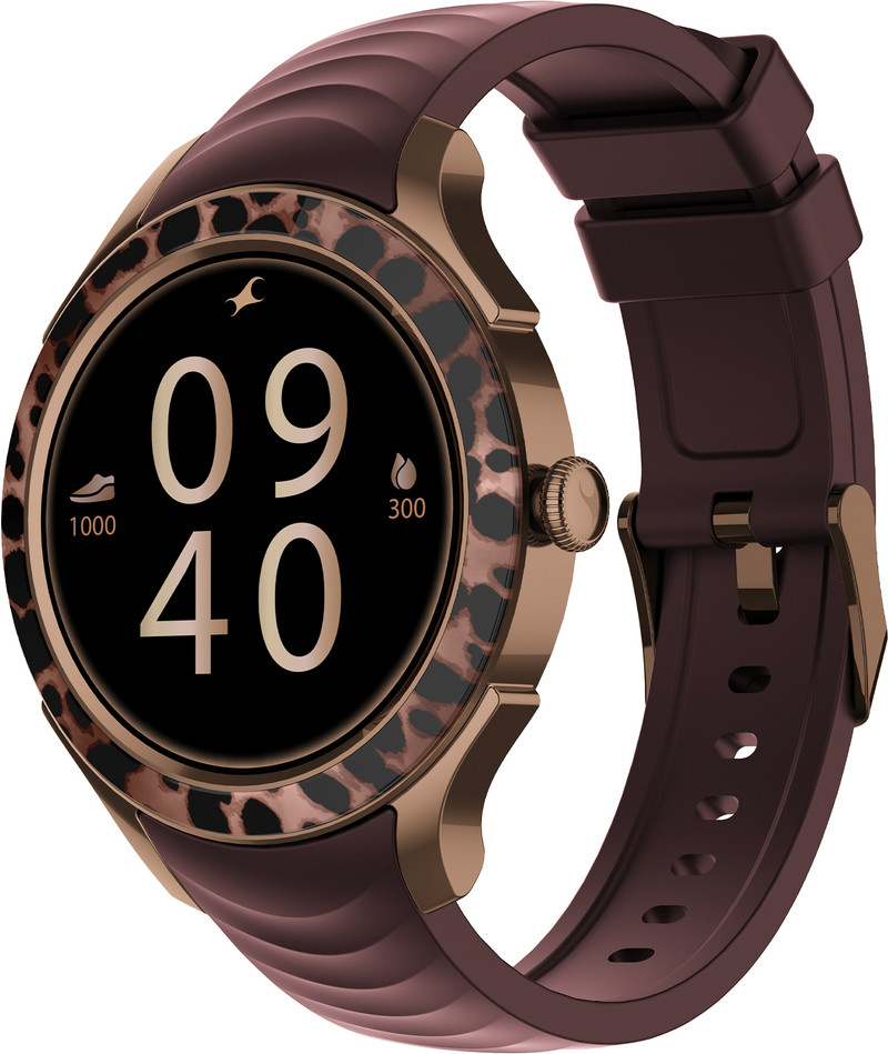 Fastrack Ella Smartwatch Dark Wine Strap, Free Size