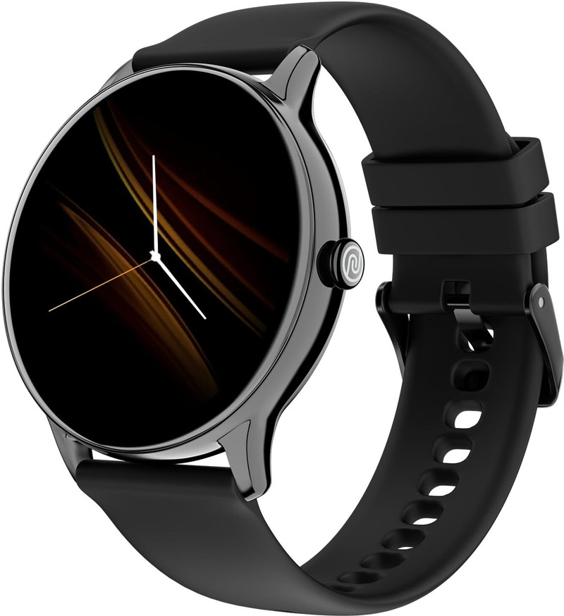 Noise Twist Go 1.39'' Display, Bluetooth Calling, Metallic Finish, 100 Sports Modes Smartwatch Jet Black Strap, Regular