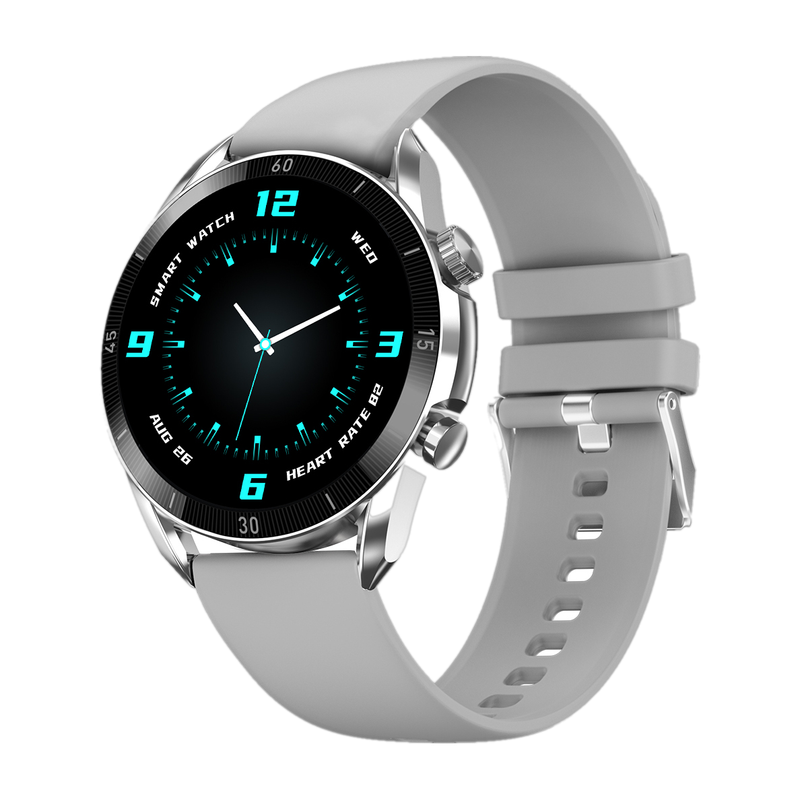 Fire-Boltt Legacy 36.3mm (1.43") AMOLED Display, Bluetooth Calling Wireless Charging Smartwatch Grey Strap, Free Size