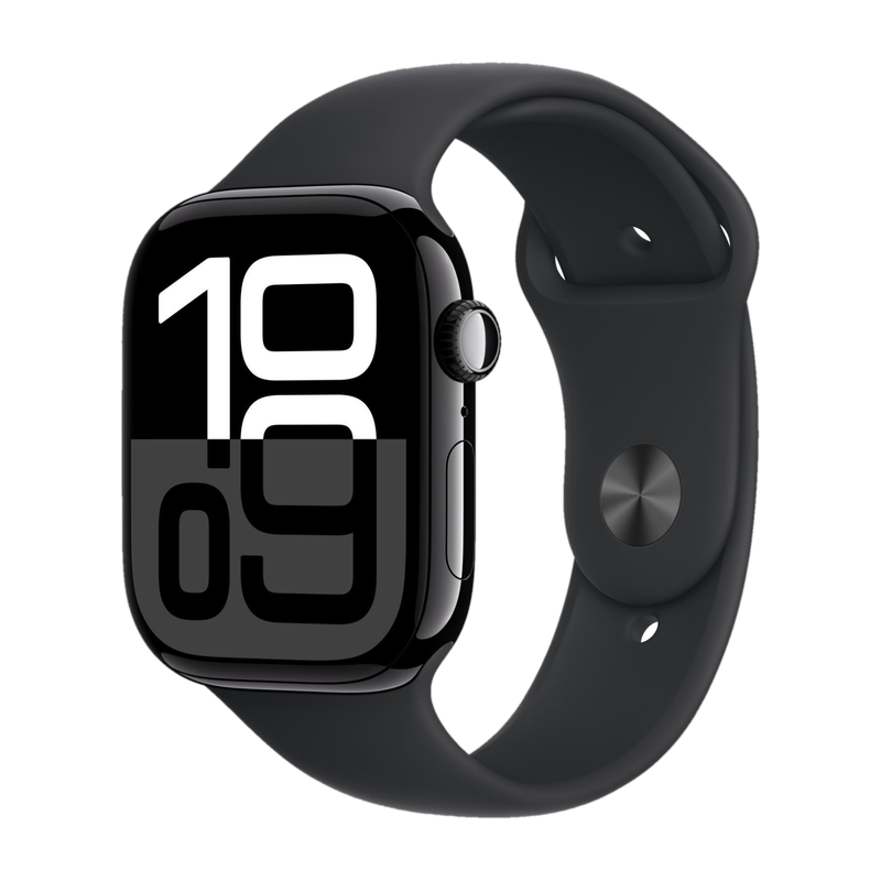 Apple Watch Series 10 Gps 46mm Jet Black Aluminium With Black Sport Band