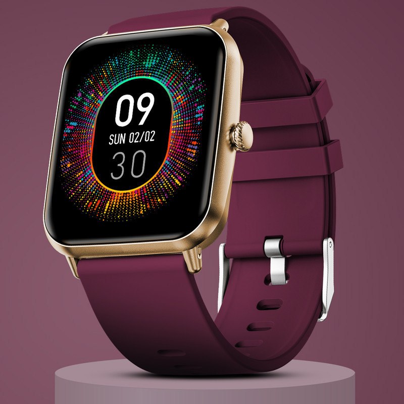 Fire-Boltt Ninja Calling Pro Plus Smartwatch Wine New Strap, Free Size