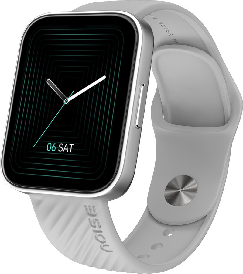 Noise Vision 2 Buzz with 1.7'' Always On Display, 100 sports mode, IP68 Rated Smartwatch (Silver Grey Strap, Regular)