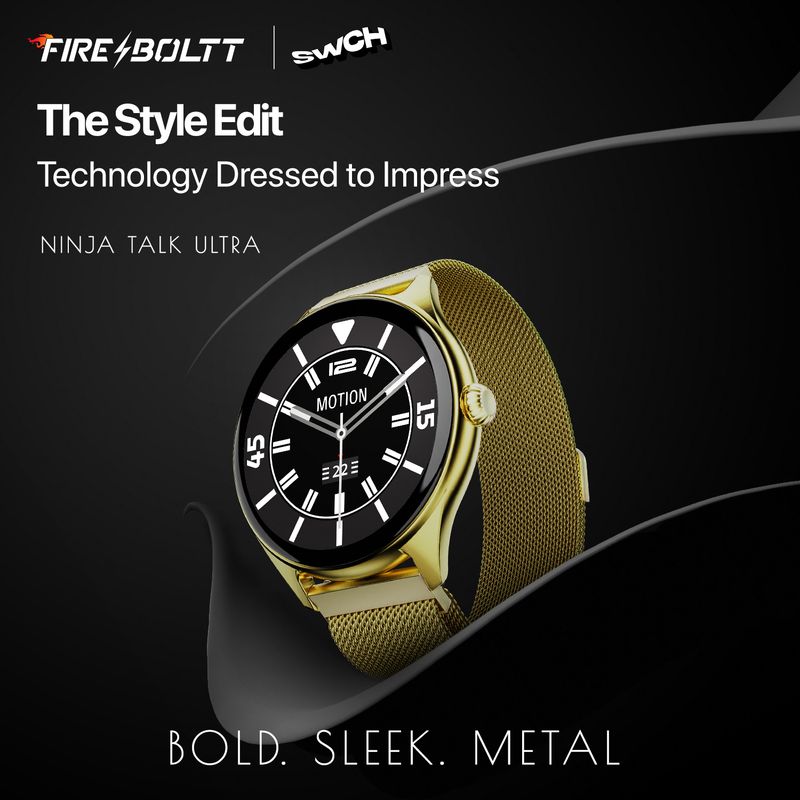 Fire-Boltt Ninja Talk 35.3mm Round Bluetooth Calling Smartwatch - Image 3