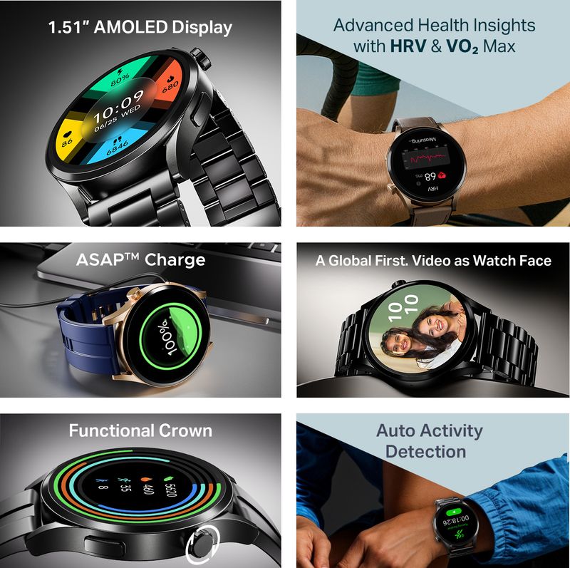 boAt Chrome Horizon 1.51" AMOLED Smartwatch - Image 3