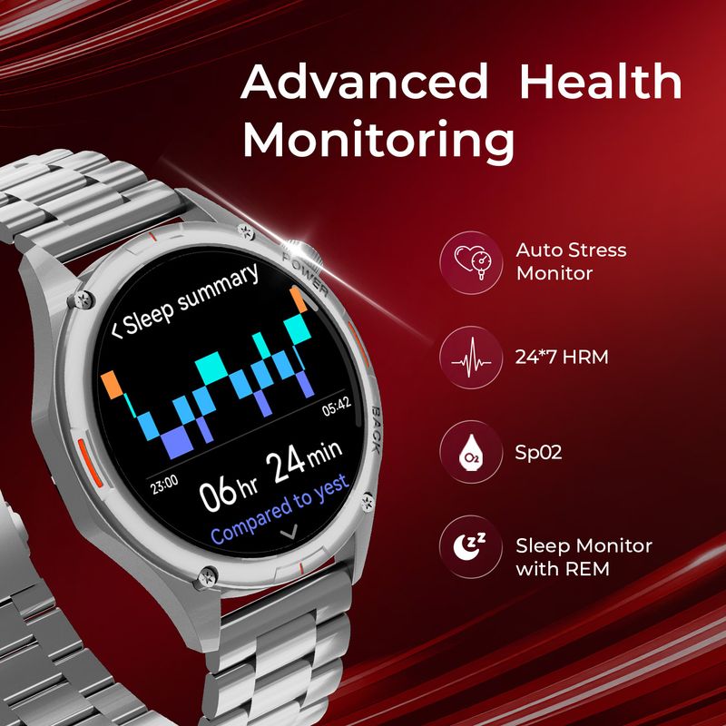 Fastrack Marvellous FX1 Smartwatch, Black Strap - Image 5
