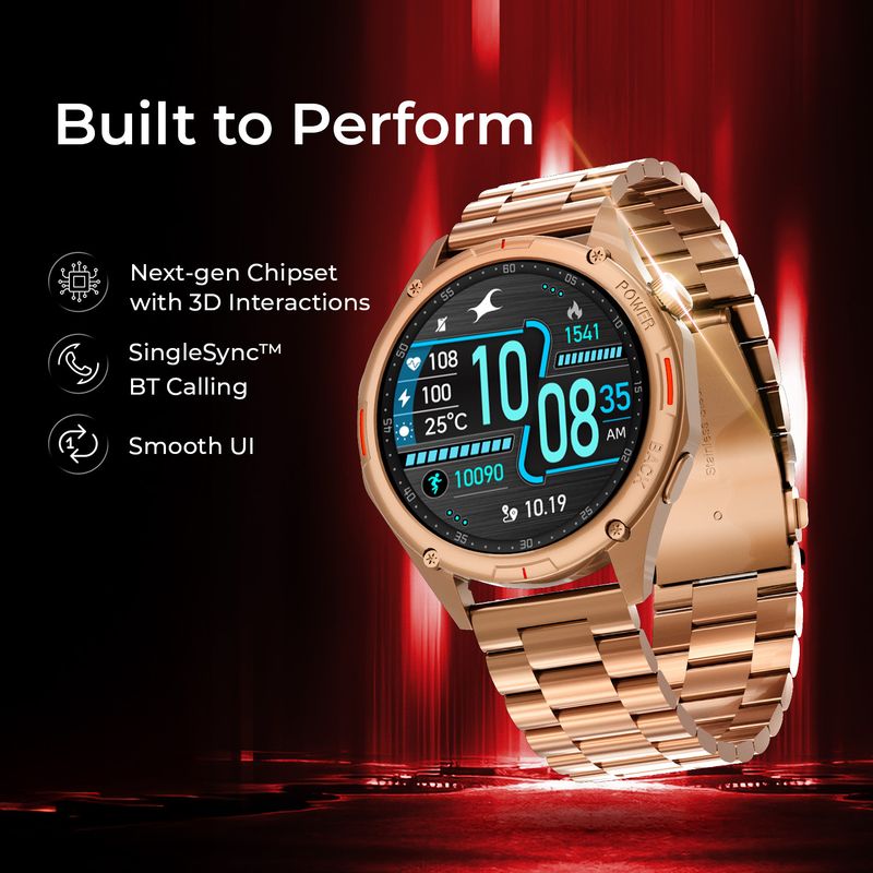 Fastrack Marvellous FX1 Smartwatch, Black Strap - Image 4
