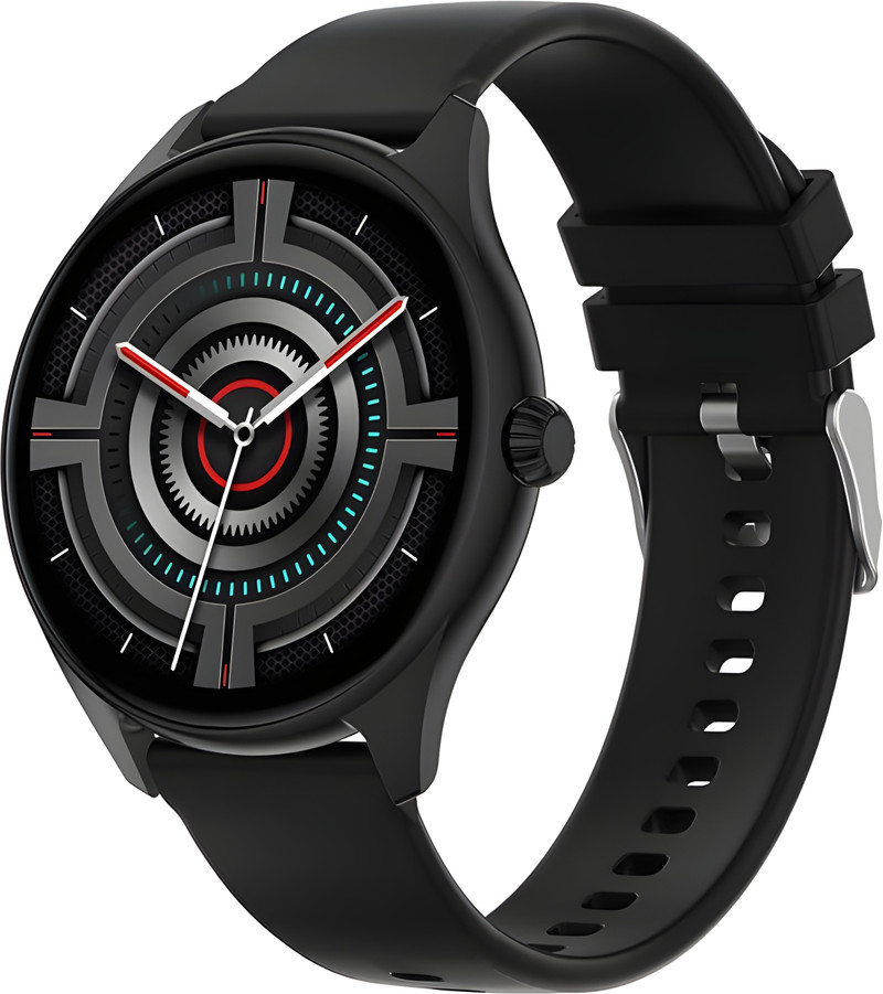 fire boltt Phoenix AMOLED 1.43" Display Smart Watch, with 700 NITS Brightness Smartwatch (Black Strap, Free Size)