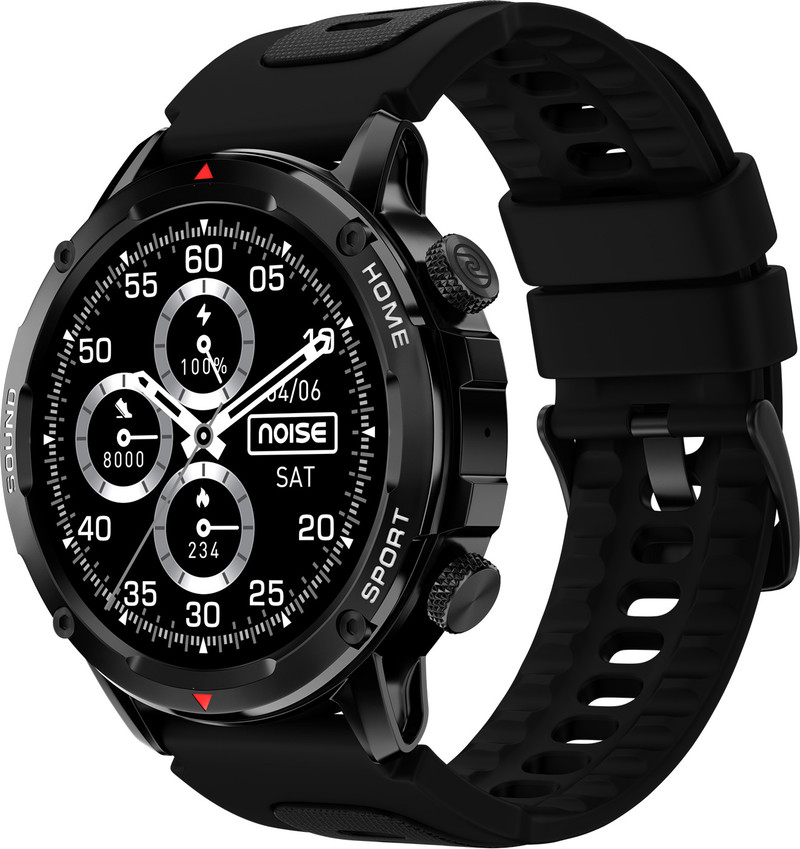 Noise Force 2 Sporty Rugged, 1.39" TruView Display, BT Calling, IP67 Water Resistance Smartwatch (Jet Black Strap, Regular)