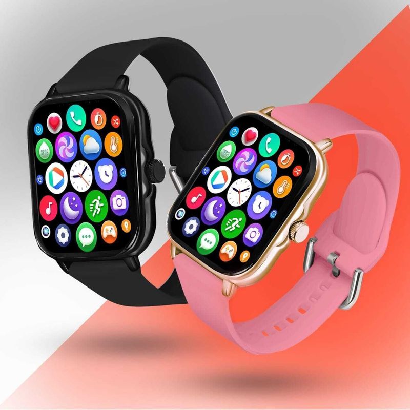 WauroNix H6 Smartwatch with Calling, Heart-Rate Monitor & Multi-Sport Modes Smartwatch (Pink Strap, 1.9 Inch Huge First Big Display) - Image 5