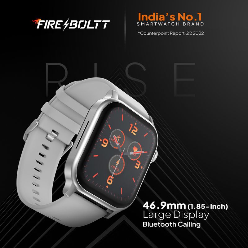 Fire-Boltt फायर-बà¥à¤²à¥à¤ Rise Bluetooth Calling 47mm (1.85) & Rotating Crown, 123 Sports सà¥à¤®à¤¾à¤°à¥à¤à¤µà¥à¤ (à¤à¥à¤°à¥ सà¥à¤à¥à¤°à¥à¤ª) - Image 3