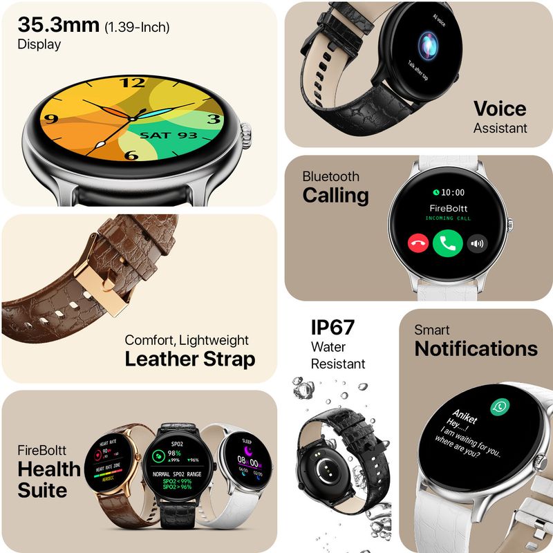 Fire-Boltt Ninja Talk 1.39in Round Bluetooth Calling Smartwatch - Image 4