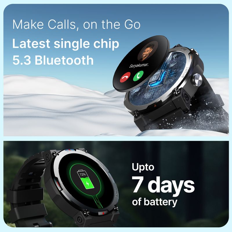CrossBeats Everest 2.0 1.43" Display Bluetooth Calling Rugged - Image 6