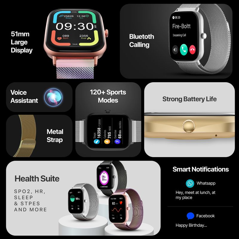 Fire-Boltt Hunter Pro 2.01" HD Display Smartwatch - Image 4