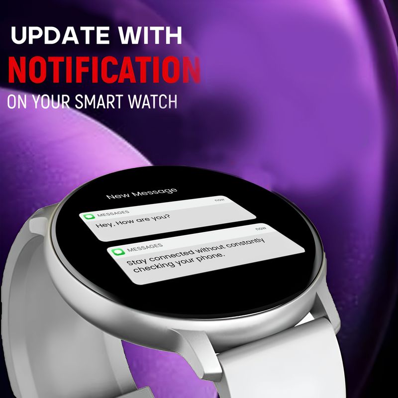 GameSir Active 2 Round Smartwatch, Grey Strap, Free Size - Image 4