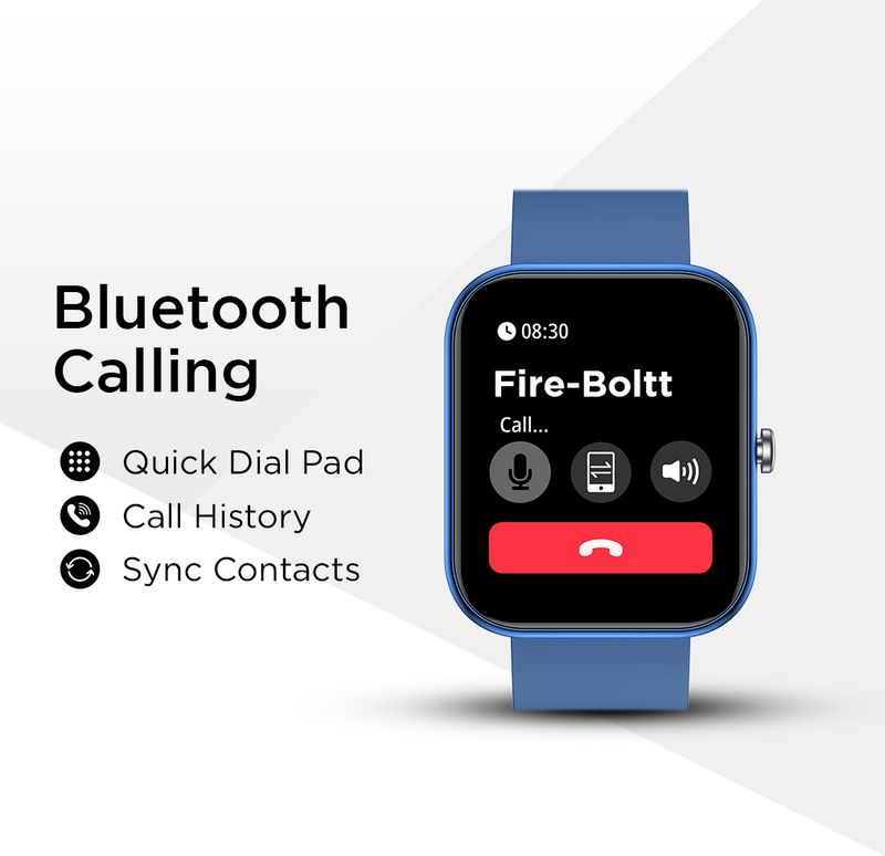 Fire-Boltt Wonder 45.7mm Bluetooth Calling Smartwatch (Blue Strap) - Image 3
