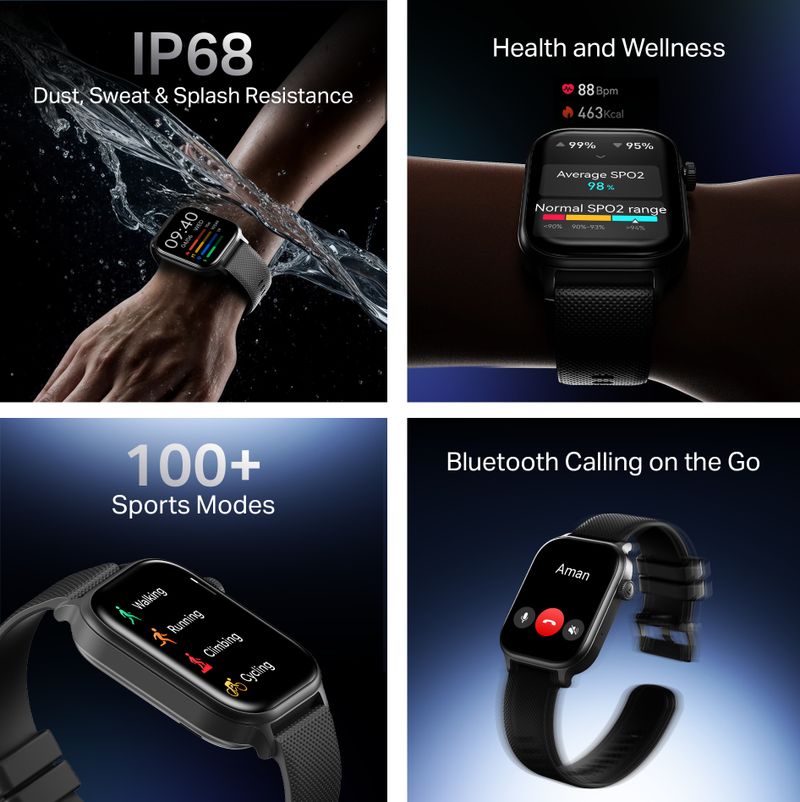 boAt Storm Infinity Plus Smartwatch, 1.96" Display, 20-Day Battery - Image 5
