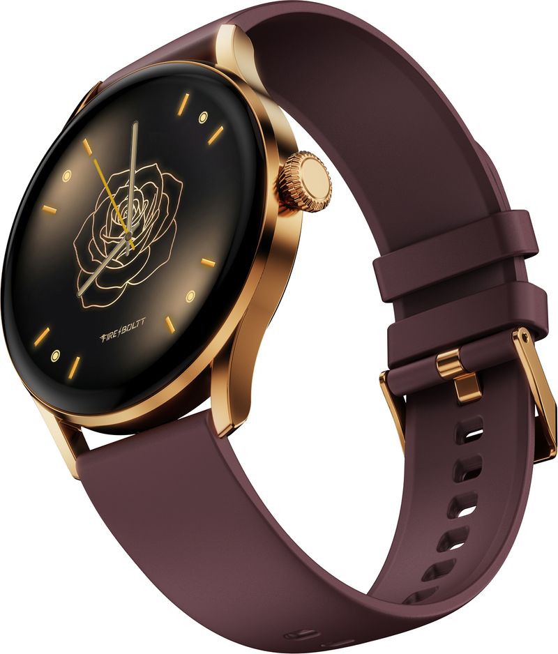 Fire-Boltt Glitz 1.19" AMOLED Smartwatch, Mocha Brown - Image 2