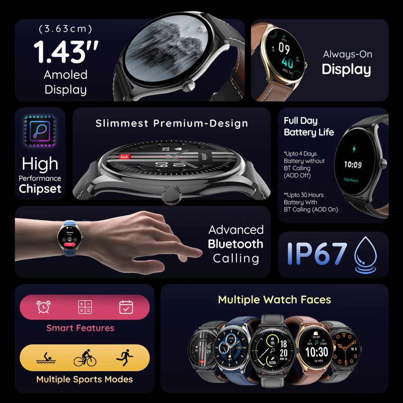 Pebble Royale Legend 1.43'' Smartwatch - Image 5