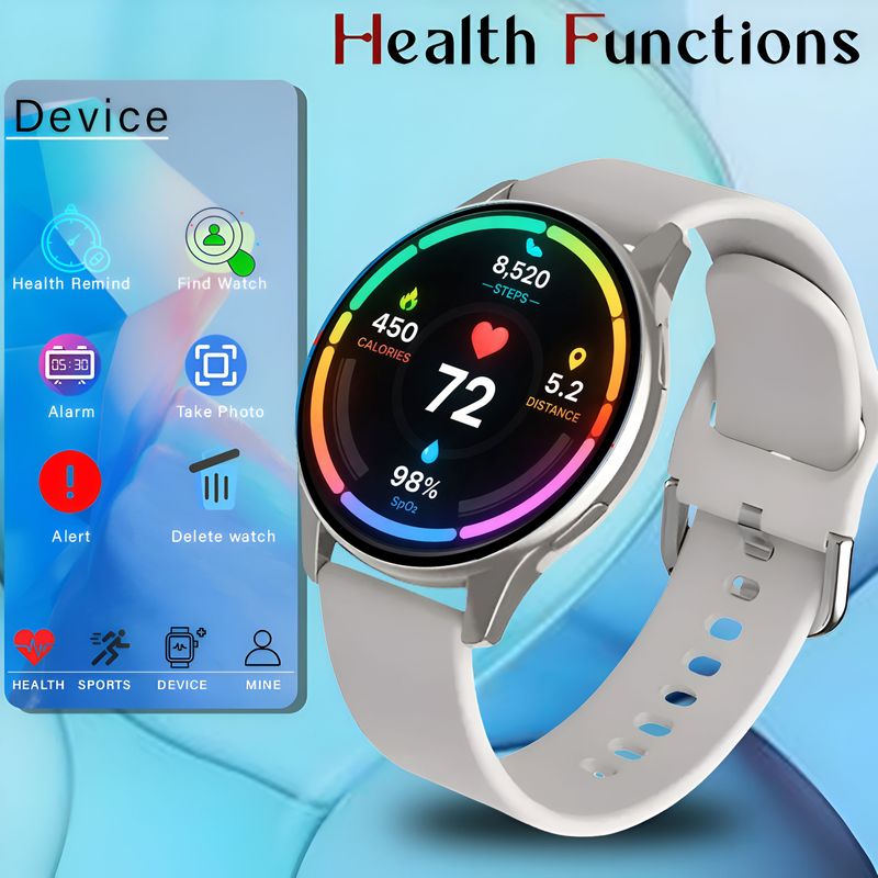 GameSir Active 2 Round Smartwatch, Grey Strap, Free Size - Image 3