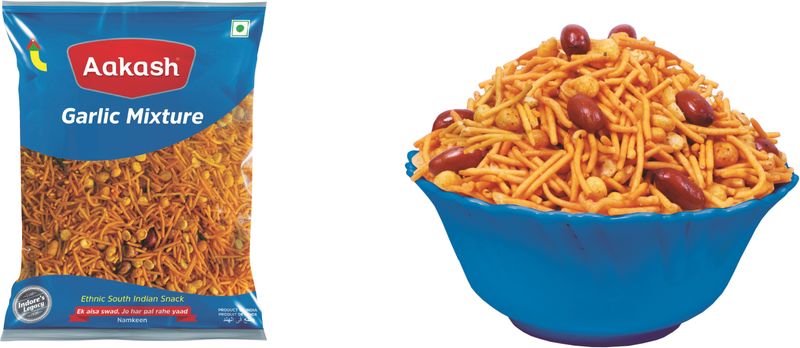 AAKASH Namkeen Garlic Mixture 800g - Image 4