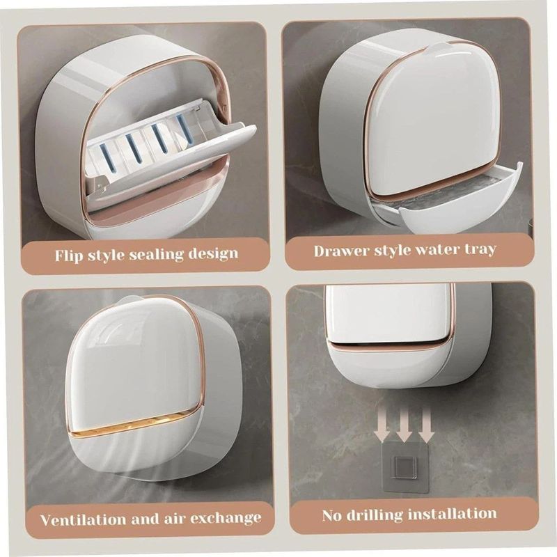 Akrishay Enterprise Wall Mounted Soap Holder (White) - Image 7