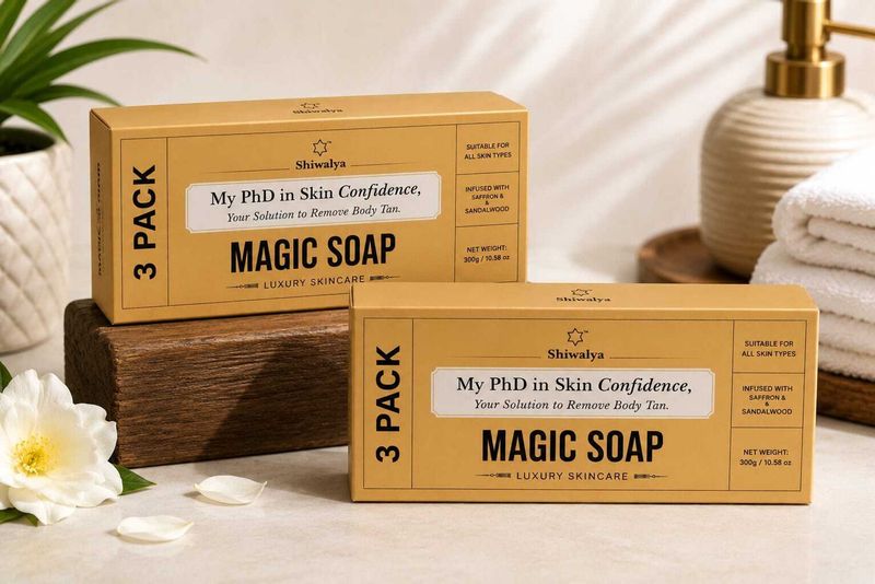 shiwalya D-TAN Magic Bath Soap, 3 x Pack of 3 · 100 g (300 g total) - Image 5