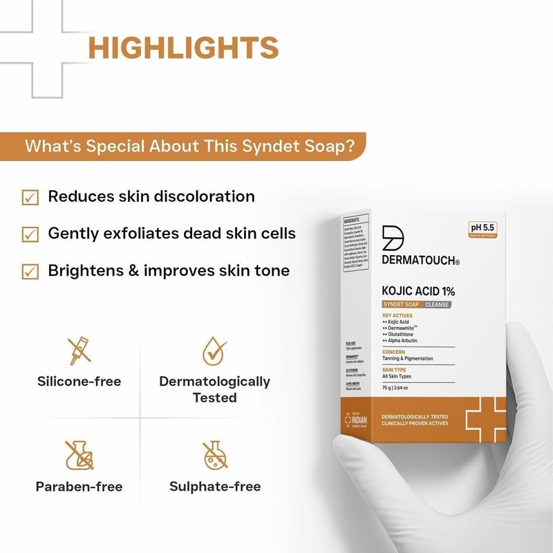 Dermatouch Kojic Acid 1% Soap with Glutathione 75g - Image 6