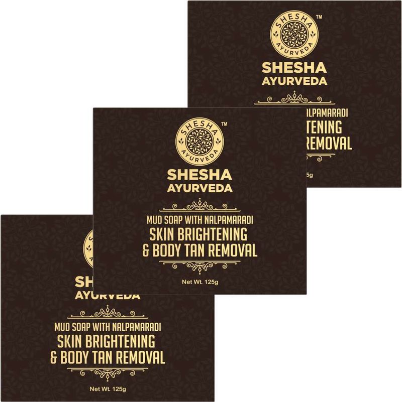 shesha ayurveda Mud With Nalpamaradi Skin Brightening Soap Bar 125g - Image 2