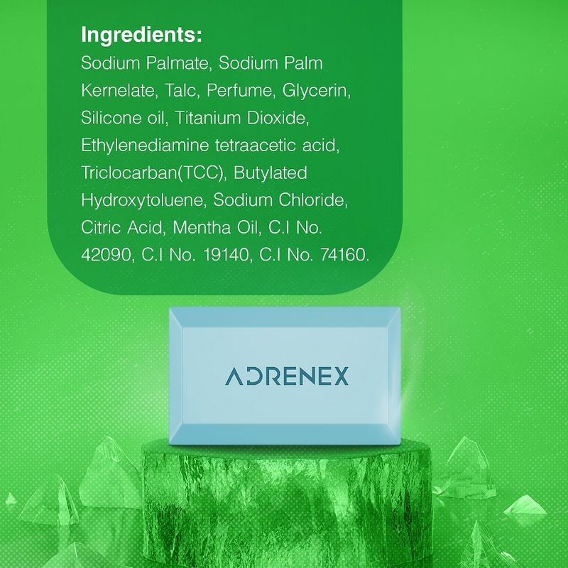 Adrenex Aqua Cool Menthol Soap 4x75g Pack of 4 · 75 g (300 g total) - Image 6