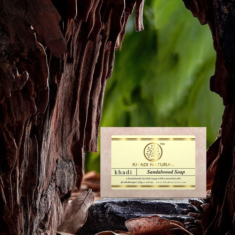 KHADI NATURAL Sandalwood Soap (Pack Pack of 6 · 125 g (750 g total) - Image 4