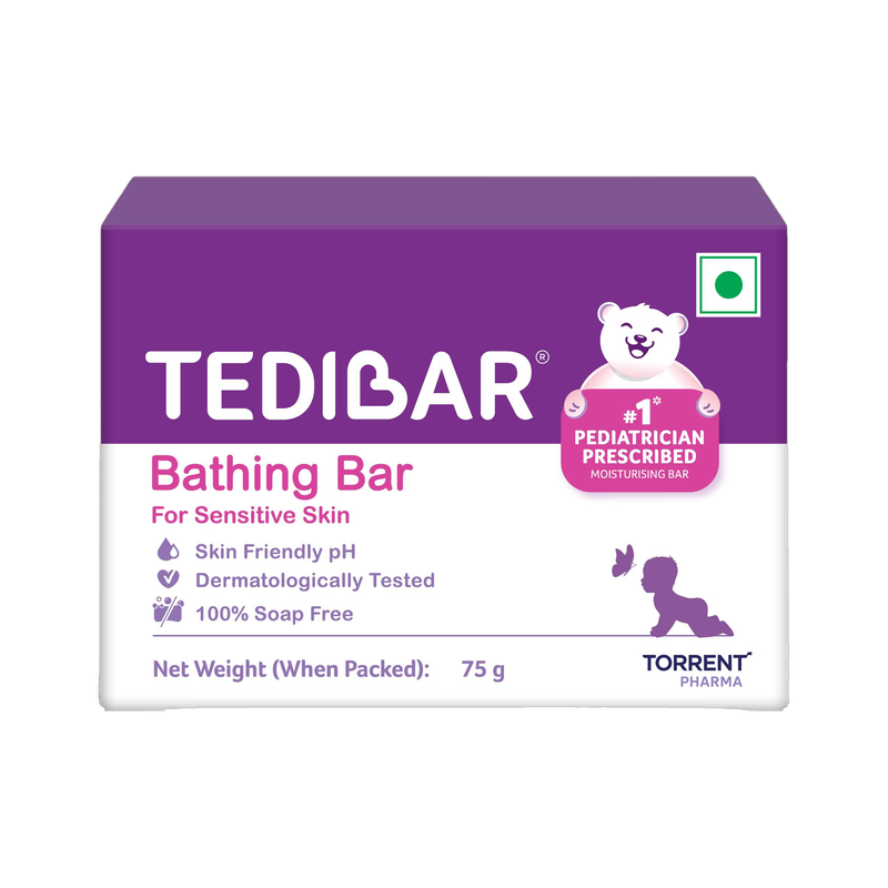 Tedibar Moisturising Baby Bathing Bar | 100% Soap Free | Skin Friendly pH - By Torrent