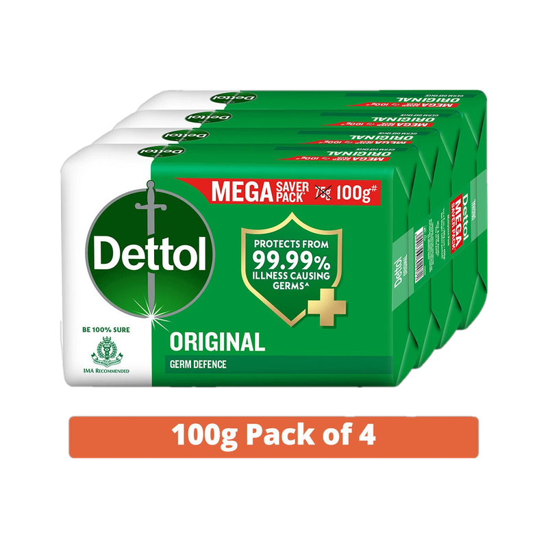 Dettol Original Bathing Soap For Men & Women, For Face, Body & Hands, Combo For Summer
