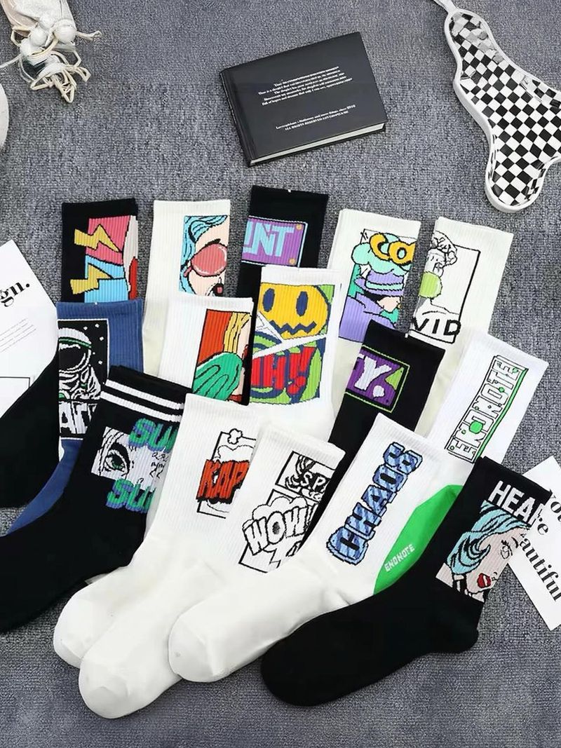 Basketship Men & Women Printed Mid-Calf/Crew Socks (Pack of 4) - Image 2