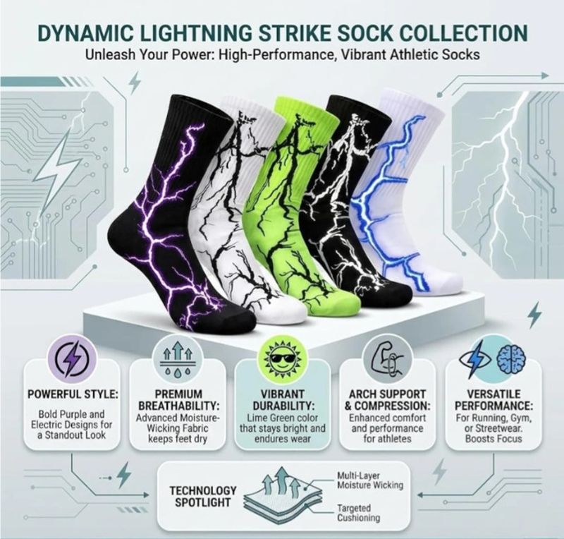 RENEY Men & Women Printed Mid-Calf/Crew Socks (Pack of 5) - Image 6