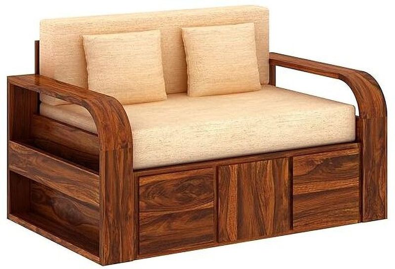 Ganpati Arts Scott Sheesham Wood 2 Seater Sofa Bed - Image 6