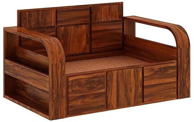 Ganpati Arts Scott Sheesham Wood 2 Seater Sofa Bed - Image 5