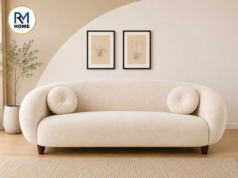 RM HOME Calista Curve 3 Seater Sofa - Image 2