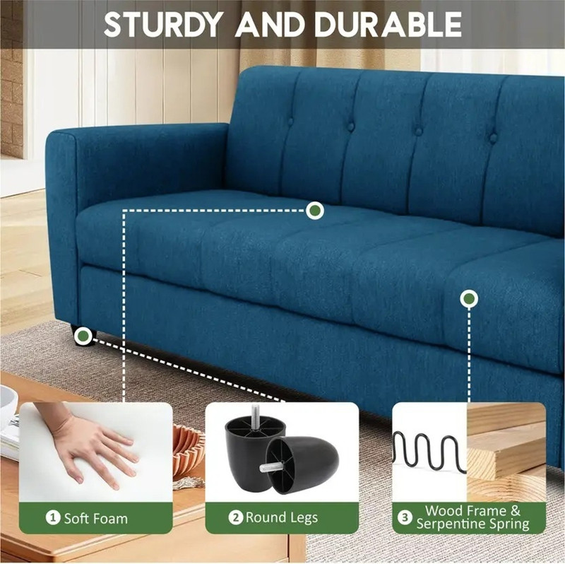Price History of WAKESURE Premium Quality Velvet Fabric 3 Seater Sofa ...