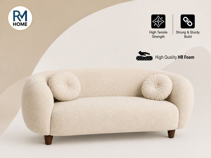 RM HOME Calista Curve 3 Seater Sofa - Image 3