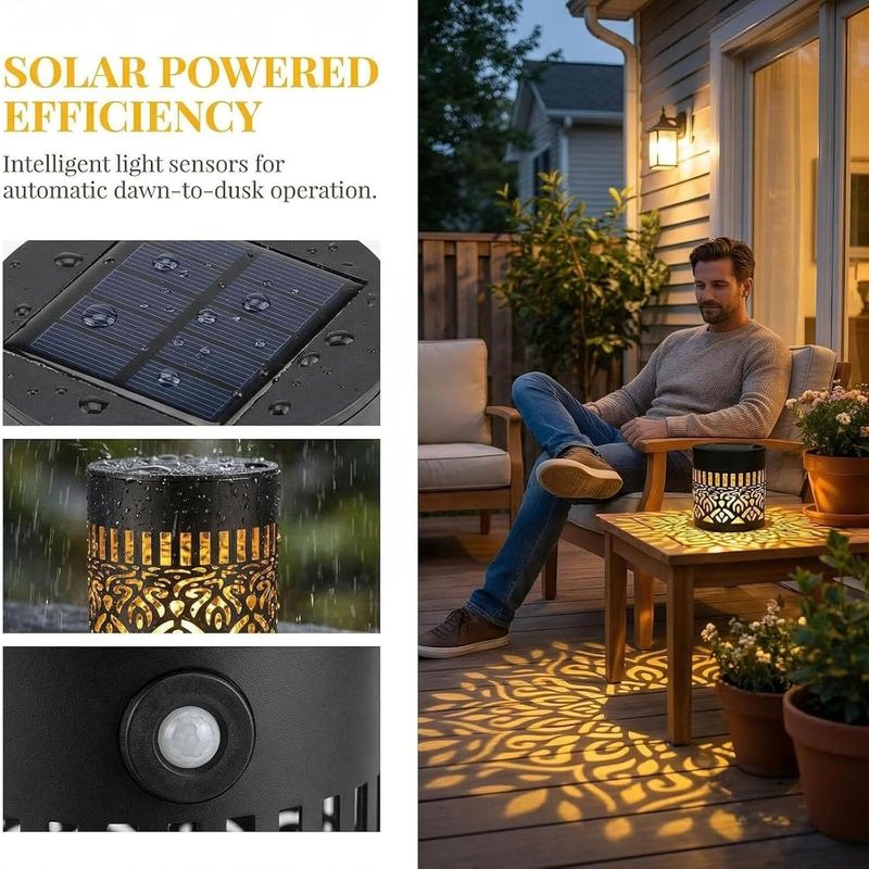 Aethra Solar Powered Mandala Fence Lights - Image 3
