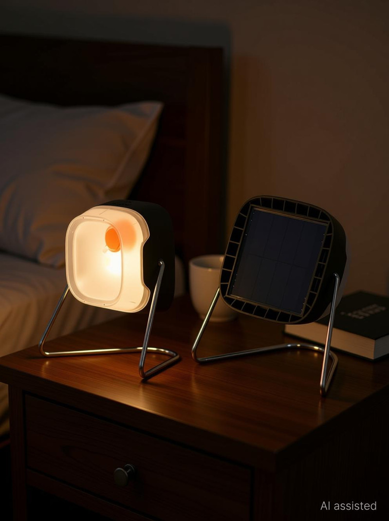 d.light A2 Solar Lantern Study Lamp 11.3 cm, Grey