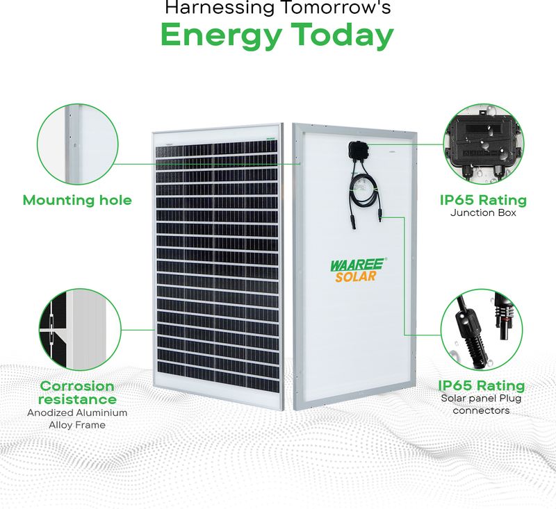 WAAREE 245 Watt 24V Mono Solar Module - Image 3