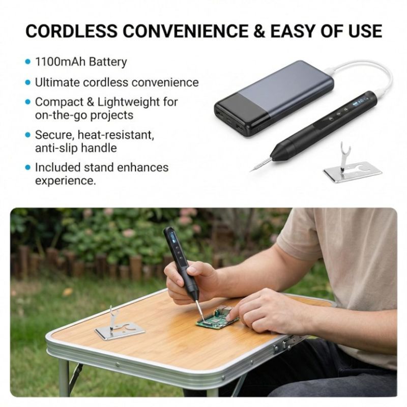 30W USB Cordless Rechargeable Soldering Iron Kit - Image 6