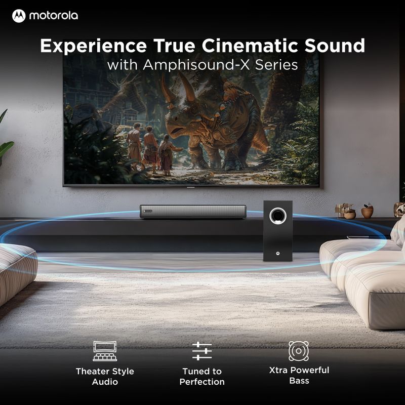 MOTOROLA AmphisoundX Vibe 80W Bluetooth Soundbar - Image 4