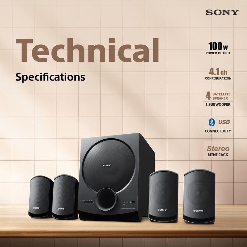 Sony SA-D40M2 4.1ch Home Theatre System - Image 4